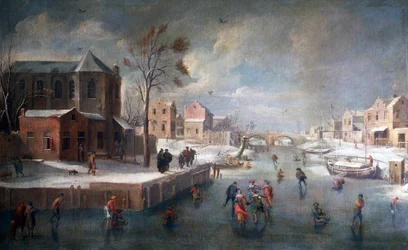 Winterlandschaft mit Kirche, von Jan Wildens (1586-1653)