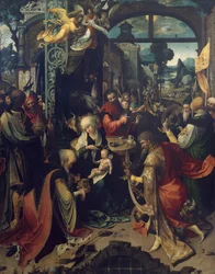 Geburt Jesu, zentrales Panel des Triptychons