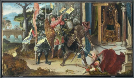 Der Kaiser Heraklius enthauptet den persischen König Chosroes