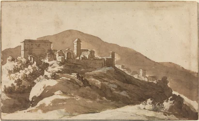 Ein Blick auf Savelli in der Nähe von Albano