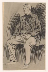Sitzender Mann