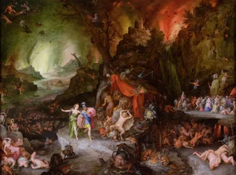 Aeneas und die Sibylle in der Unterwelt