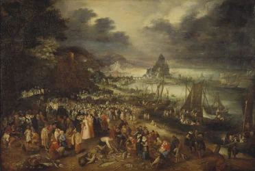 Christus predigt vom Boot aus
