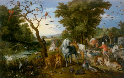 Der Einzug der Tiere in die Arche Noah