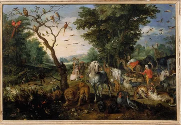 Die Einschiffung der Tiere in die Arche Noah