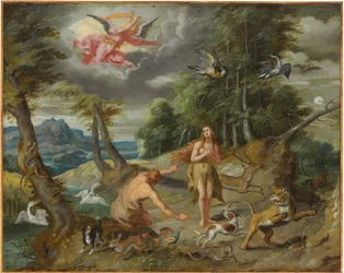 Die Vertreibung aus dem Paradies, aus der Geschichte von Adam und Eva