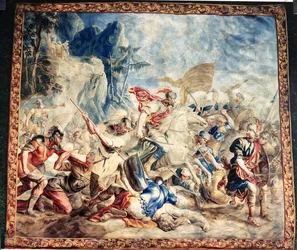 Die Schlacht der Israeliten und Amelikiten, aus der Werkstatt von Frans und Pieter van der Borcht