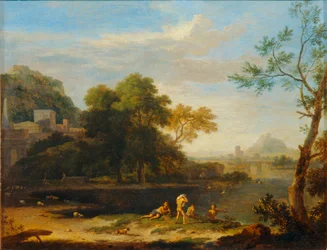 Landschaft mit Badenden