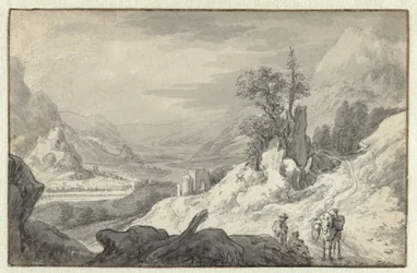 Berglandschaft mit einem Flusstal