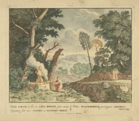 Eine Frau bringt ein Opfer an Priapus