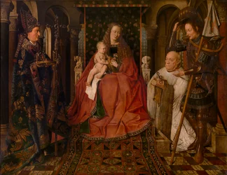 Madonna, umgeben vom heiligen Georg, dem heiligen Donatian von Reims und dem Stifter, Kanonikus Van der Paele