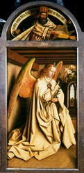 Der Genter Altar. Anbetung des mystischen Lammes: Der Erzengel Gabriel