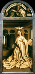 Der Genter Altar. Anbetung des mystischen Lammes: Jungfrau Maria, 1432