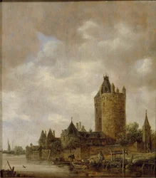 Ein Schloss an einem Fluss