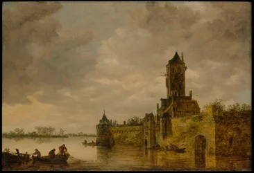 Burg an einem Fluss