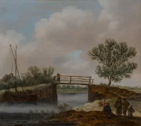 Landschaft mit Brücke, bekannt als „Die kleine Brücke“