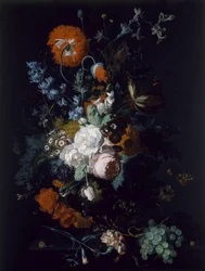 Stillleben mit Blumen und Früchten