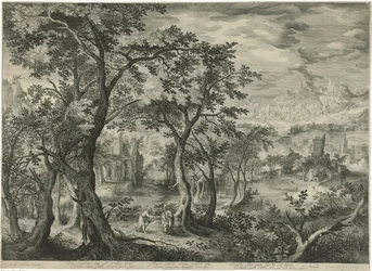 Berglandschaft mit der Versuchung Christi