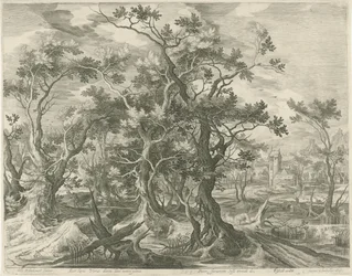 Landschaft mit einem von einem Löwen zerrissenen Propheten aus Juda