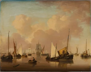 Boote und Segelboote auf ruhiger See