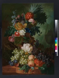 Vase mit Blumen und Früchten, vor 1808
