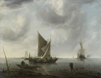 Schiffe vor Anker auf ruhiger See, ca. 1640-1679