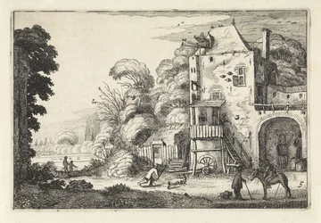 Gasthaus in einer Landschaft