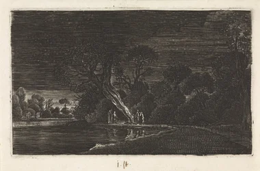 Landschaft bei Mondlicht
