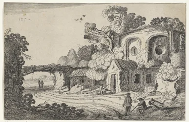 Landschaft mit alter Burg