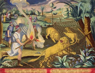 Eine römische Jagd, wahrscheinlich im römischen Nordafrika, Tafel 10 aus 