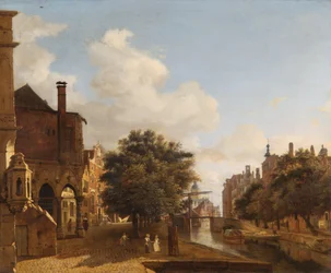 Architektonische Fantasie, mit dem alten Rathaus, Amsterdam ca. 1667-72