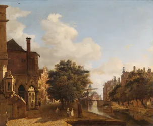 Architekturfantasie mit dem Alten Rathaus, Amsterdam