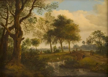 Landschaft mit Badenden