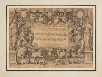 Widmungsseite des Sets "Mediceae familiae rerum feliciter gestarum Victoria et triumphi"