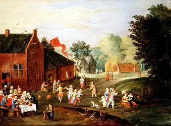 Bauernfest in einem Dorf