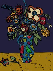 Blumen in einem lauten Krug, 2012