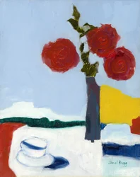 Rose und Teetasse Stillleben