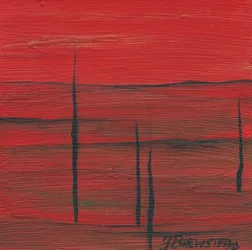 Abstrakte rote Landschaft
