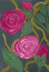 Üppige rosa Rosen