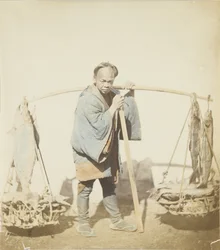 Fischer mit seinem Fang