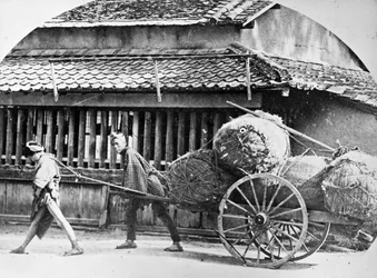 Handgezogener Wagen, Japan, um 1860er Jahre