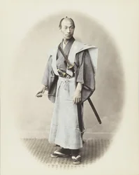 Japanischer Mann mit Schwert
