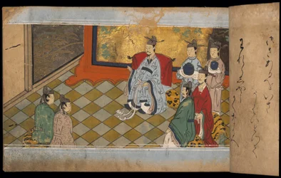 Chinesischer Kaiser und Höflinge, Illustration aus dem 