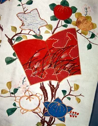 Detail eines Uchikake oder formellen Übergewands