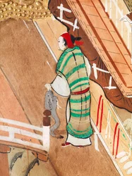 Osakazu Byobu - Japanischer achtteiliger Wandschirm