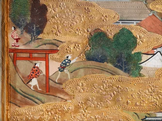 Osakazu Byobu - Japanischer achtteiliger Paravent