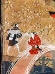 Osakazu Byobu - Japanischer achtteiliger Faltbildschirm
