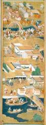Osakazu Byobu - Japanischer achtteiliger Paravent