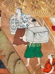 Osakazu Byobu - Japanischer achtteiliger Paravent