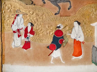 Osakazu Byobu - Japanischer achtteiliger Paravent